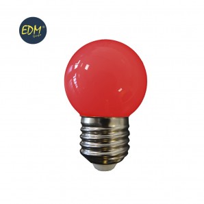 BOMBILLA LED ESFERICA MATE E27 1,5W 200 LUMENS ROJA EDM 35445