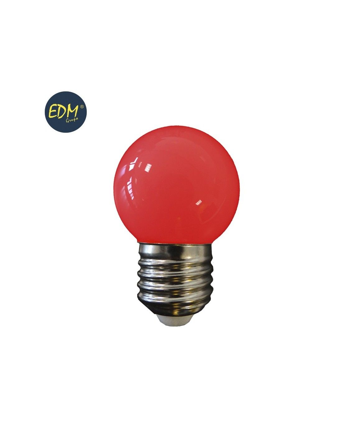 LED-Lampe kugelförmig matt E27 1,5W 200 Lumen rot EDM 35445