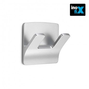 Cabide resistente à água modelo ramo duplo cromado 2192-7-000 blister INOFIX