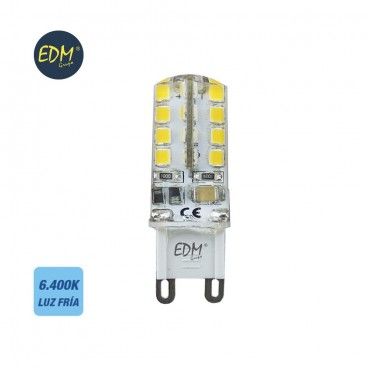 BOMBILLA G9 220-240V LED 2,5W 200 LUMENS 6400K LUZ FRIA  SERIE SILICONA EDM 98910
