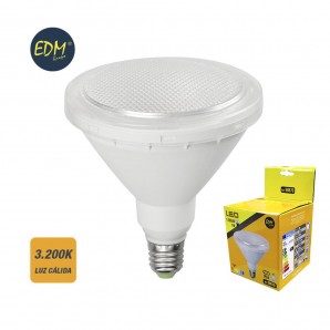 BOMBILLA PAR38 LED 15W 1.200 LUMENS E27 IP64 3200K LUZ CALIDA EDM 98870