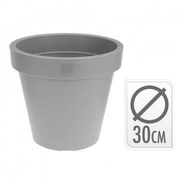Maceta inyeccion gris ø 30cm EDM 74836