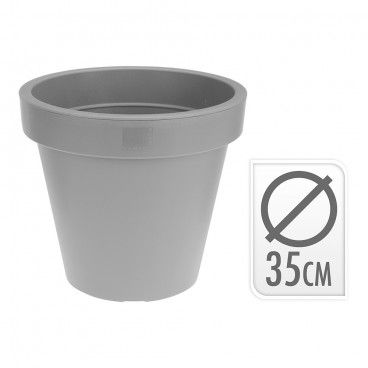 Maceta inyeccion gris ø 35cm EDM 74837
