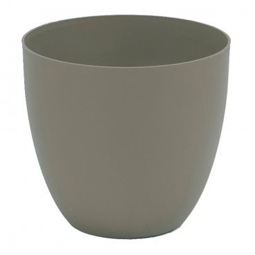 Maceta inyeccion cuenco ø22cm color gris topo EDM 74928