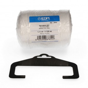 Hilo rafia 600/1 bobina 220gm/120mts blanco EDM 87814