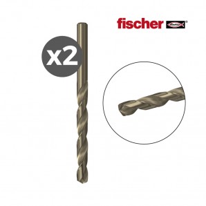 Pack 2 brocas  metal hss-co 2,5x30/57 / 2k  fischer EDM 96231