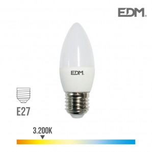 Bombilla vela led e27 5w 400 lm 3200k luz calida edm EDM 98836
