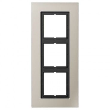 Quadro 3 elementos LS PLUS aço JUNG LSP 983 ES
