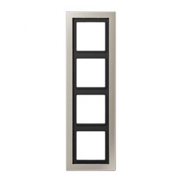 Marco 4 elementos acero (11mm) LS Design JUNG ESD 2984-L