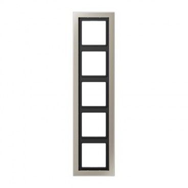 Marco 5 elementos acero (11mm) LS Design JUNG ESD 2985-L