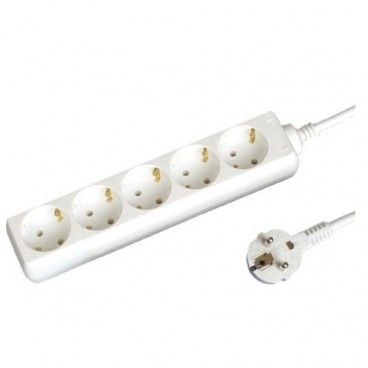 Base multiple 5 sockets, 3m cable white GSC 0000020