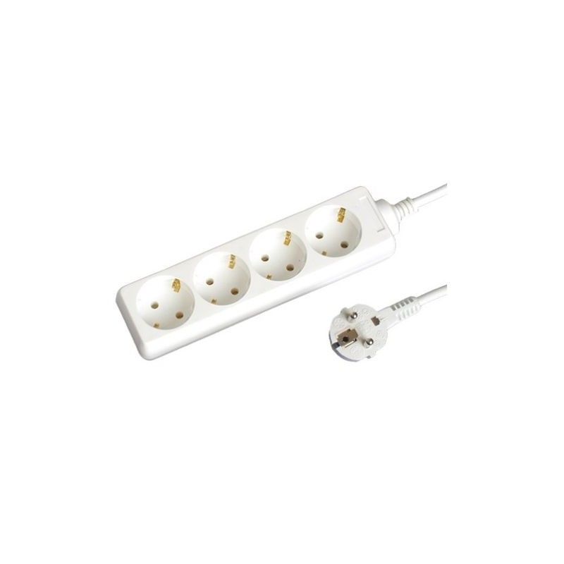 Base multiple 4 sockets 1.5 m cable 3x1mm white GSC 0000002