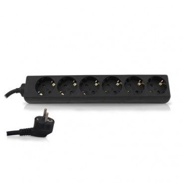 Based multiple 6 outlets, 1.5 m cable black GSC 0000024