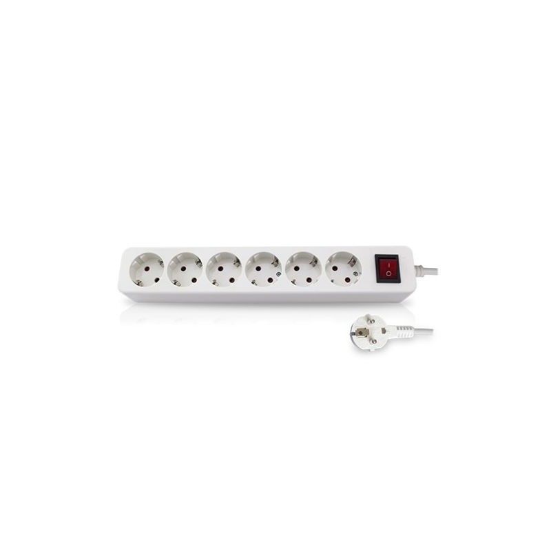 Based multiple 6 plugs with switch 3m cable GSC 0800877