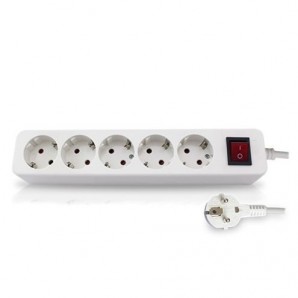 Base multiple 5 plugs with switch 3m cable GSC 0800876