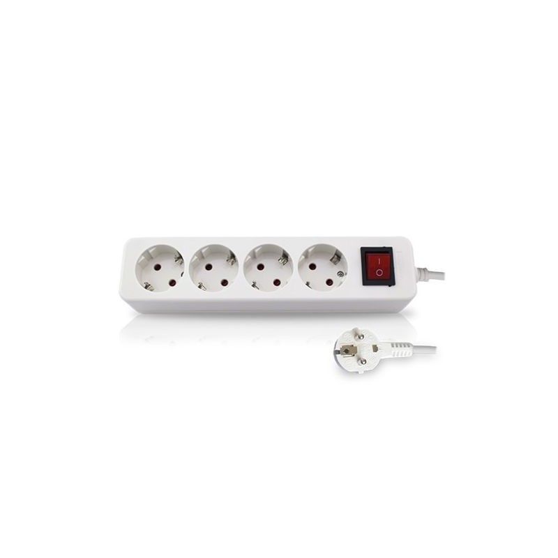 Base multipla 4 prese, con interruttore, cavo 3m GSC 0800875