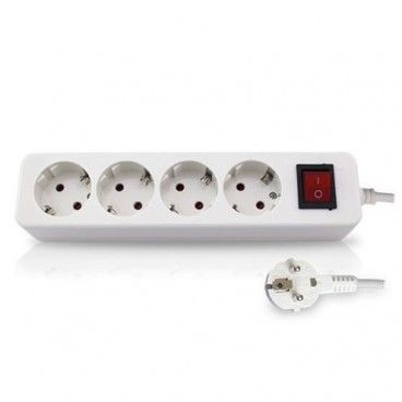 Base multiple 4 outlets, with switch, 3m cable GSC 0800875