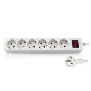 Based multiple 6 plugs with switch 1.5 m cable GSC 0800217