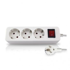 Base multiple 3 plugs with switch 1.5 m cable GSC 0800211