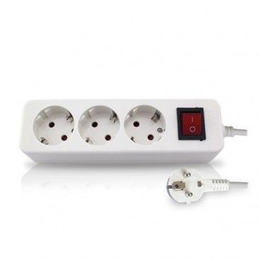 Base multiple 3 plugs with switch 1.5 m cable GSC 0800211