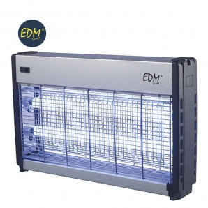 Mata insectos profesional edm 2 x 20 w radio de accion 65 m2 luz actinica medidas: 36x64.5x7.5cm EDM 06016