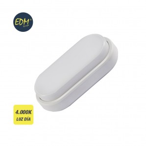 Aplique exterior LED 18w 1300 lumens ip44 ovalado 4.000k luz dia EDM