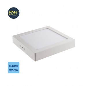 Downlight LED superficie 20w 1500 lumens 6.400k luz fria blanco EDM