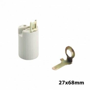Portalámparas de vela cerámico E14 27x68mm Solera 479J