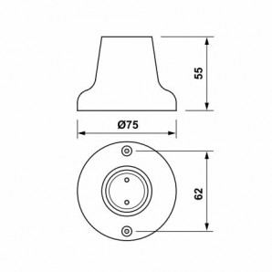 Portalámparas de superficie blanco recto E27 Solera 6511 2