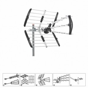 Antena de TV para exterior de aluminio GSC 2603321 2