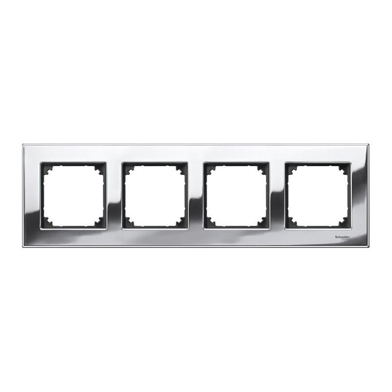 Marco elegance 4 elementos Cromo SCHNEIDER MTN403439