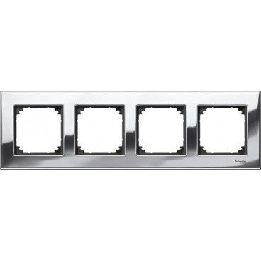 Marco elegance 4 elementos Cromo SCHNEIDER MTN403439