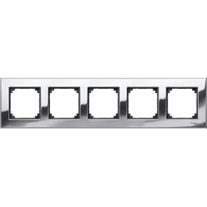 Marco elegance 5 elementos Cromo SCHNEIDER MTN403539
