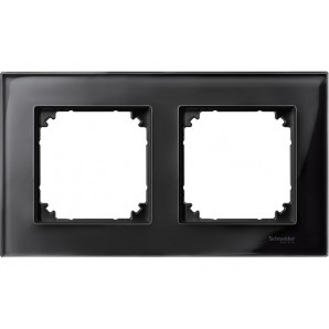 Marco elegance 2 elem. Negro cristalino SCHNEIDER MTN404203