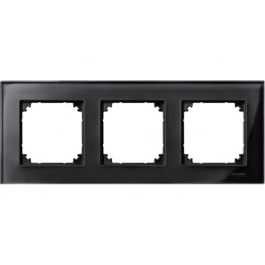 Marco elegance 3 elem. Negro cristalino SCHNEIDER MTN404303