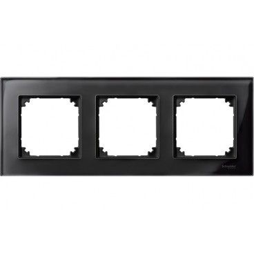Marco elegance 3 elem. Negro cristalino SCHNEIDER MTN404303