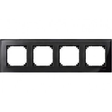 Marco elegance 4 elem. Negro cristalino SCHNEIDER MTN404403