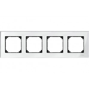 Marco elegance 4 elem. Blanco cristalino SCHNEIDER MTN404419