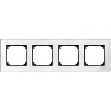 Marco elegance 4 elem. Blanco cristalino SCHNEIDER MTN404419