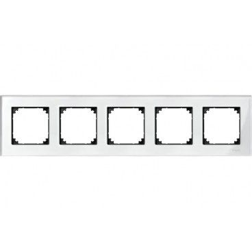 Marco elegance 5 elem. Blanco cristalino SCHNEIDER MTN404519