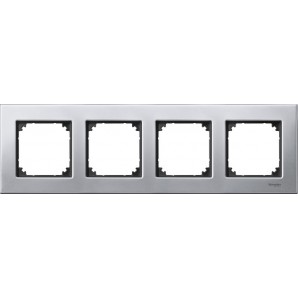 Marco elegance 4 elementos Acero SCHNEIDER MTN403460