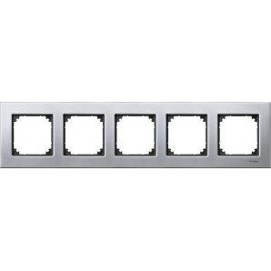 Marco elegance 5 elementos Acero SCHNEIDER MTN403560