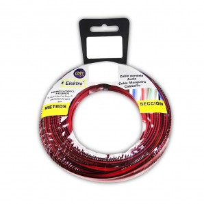 Enrolador de Cabo Paralelo 2x0,75mm Vermelho/Preto 5m...