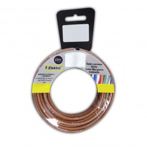 Carrete cablecillo flexible 4 mm. marron 20 mts. libre-halogeno