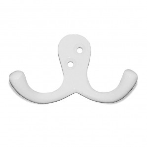 Colgador doble aluminio blanco