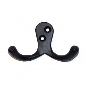 Cabide duplo de alumínio preto EDM