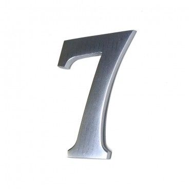Número 7 Matte Níquel 10cm Fixação Invisível EDM
