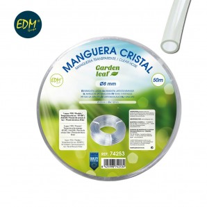 Manguera cristal ø interior 8mm ø exterior 12mm rollo 50mts
