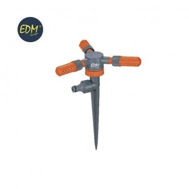 Aspersor rotativo de três braços com estaca (Blister) EDM