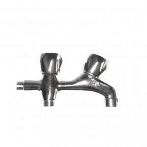 Grifo lavadora doble v/metal cromado 1/2